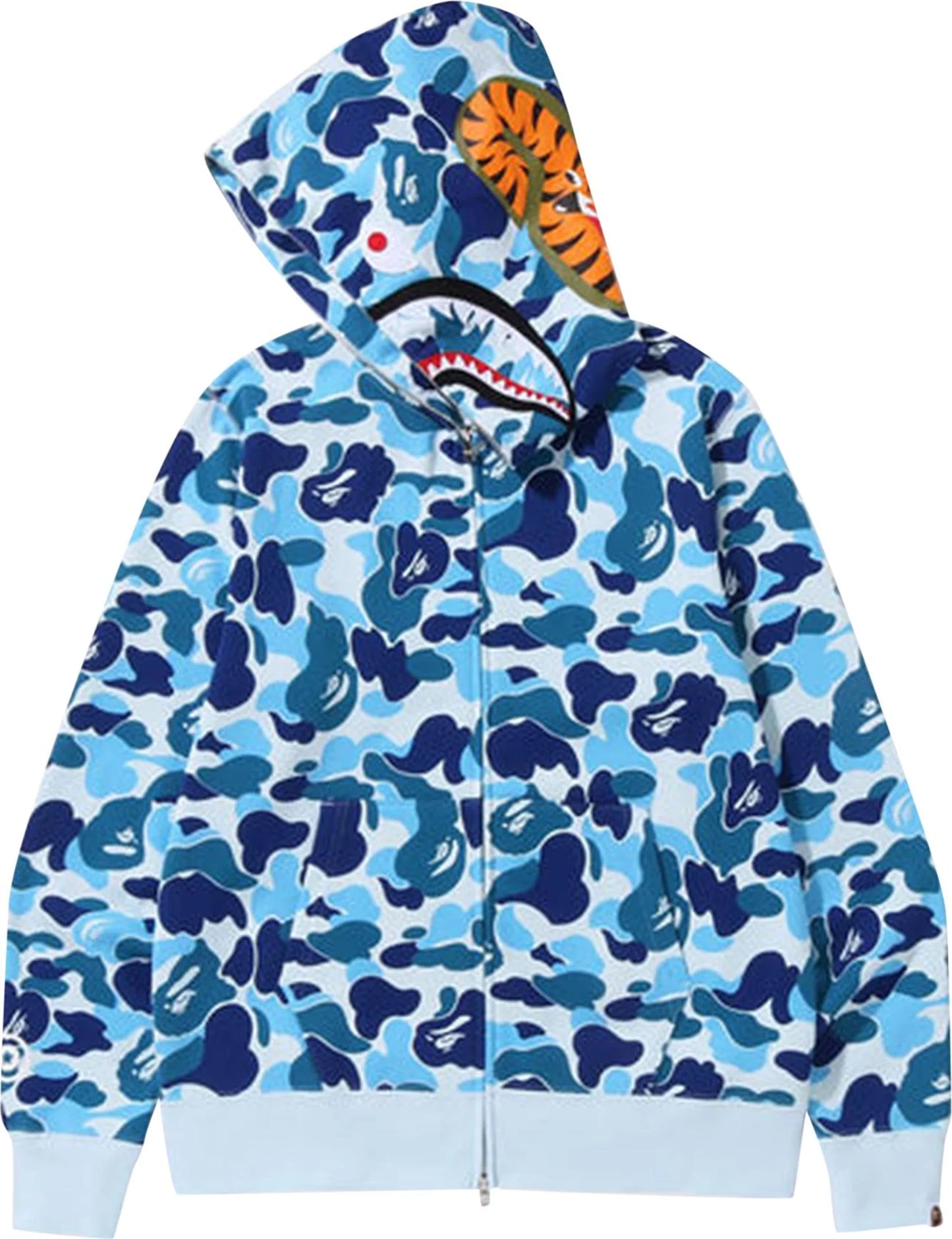 Bape ABC Camo Shark Full Zip Hoodie Blue