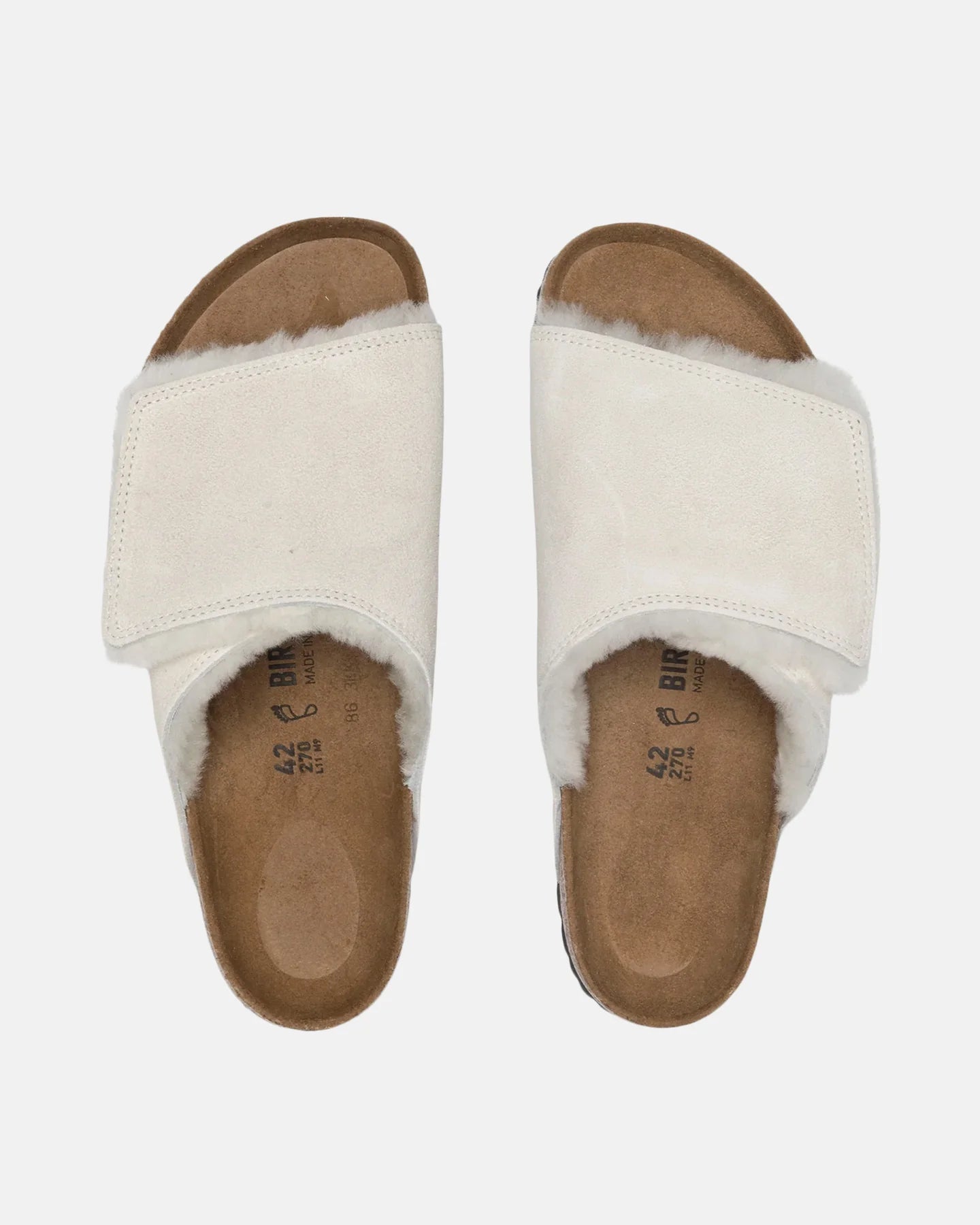 Birkenstock x Stüssy Solana Shearling Slide Bone - 1027679