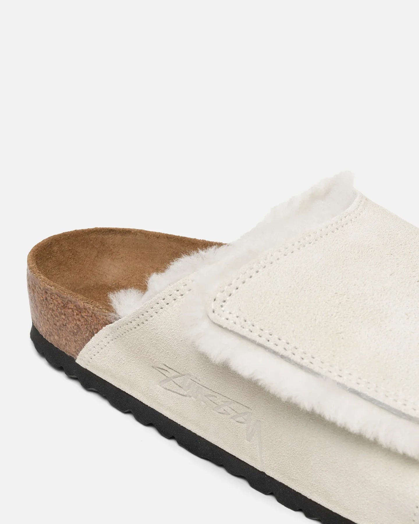 Birkenstock x Stüssy Solana Shearling Slide Bone - 1027679