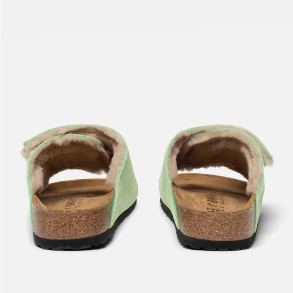 Birkenstock x Stüssy Solana Shearling Washed Green - 1027695