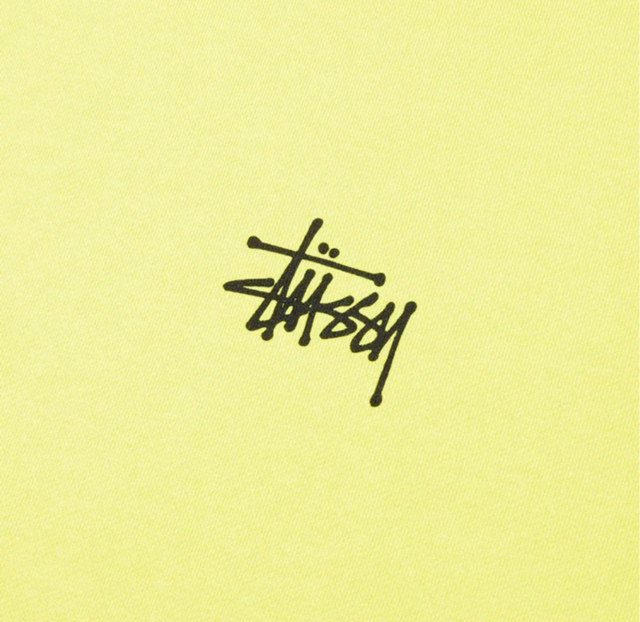 Stüssy Basic Crewneck Sweater Lemon Black