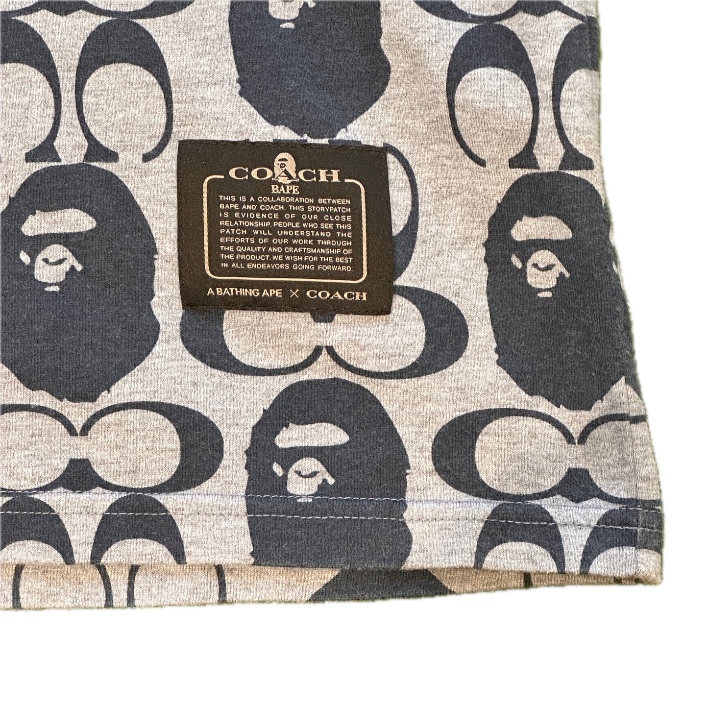 Bape x Coach Vintage Navy Tee Shirt (2021) - Size XXL