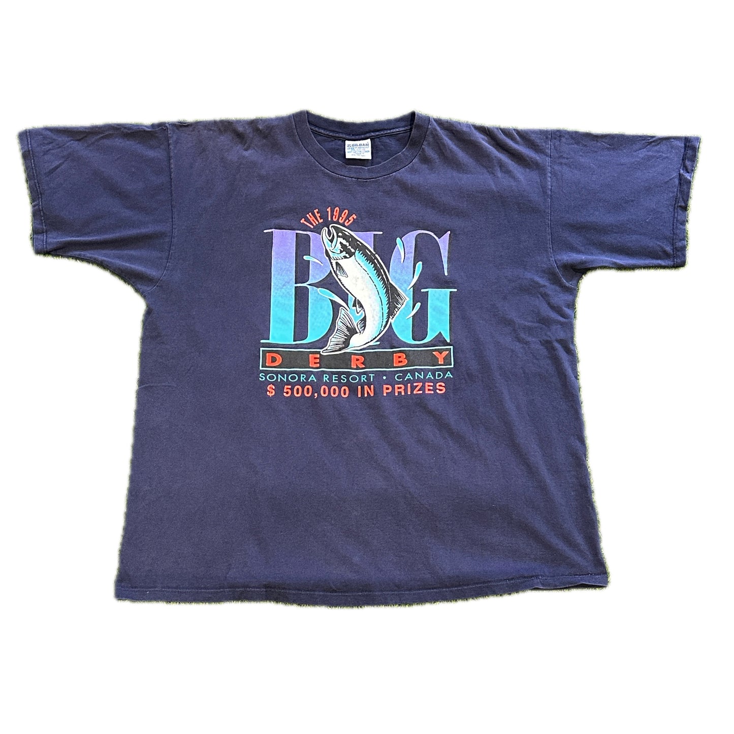Sonora Resort Big Fish Derby Vintage Tee Shirt Navy (1995) - Size XXL (50-52)