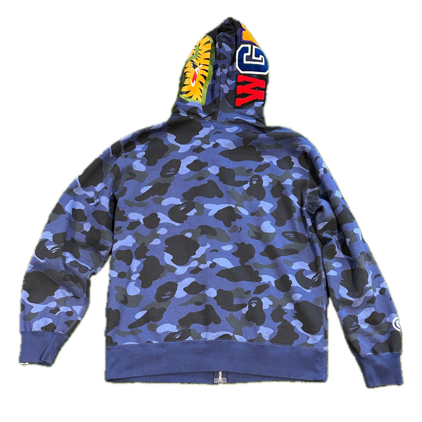 Bape ABC Color Camo Shark Hoodie Navy (2021) - Size XXL