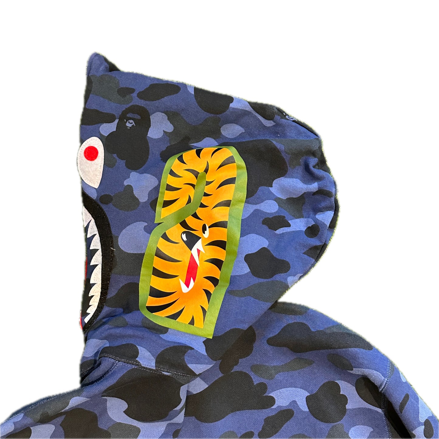Bape ABC Color Camo Shark Hoodie Navy (2021) - Size XXL