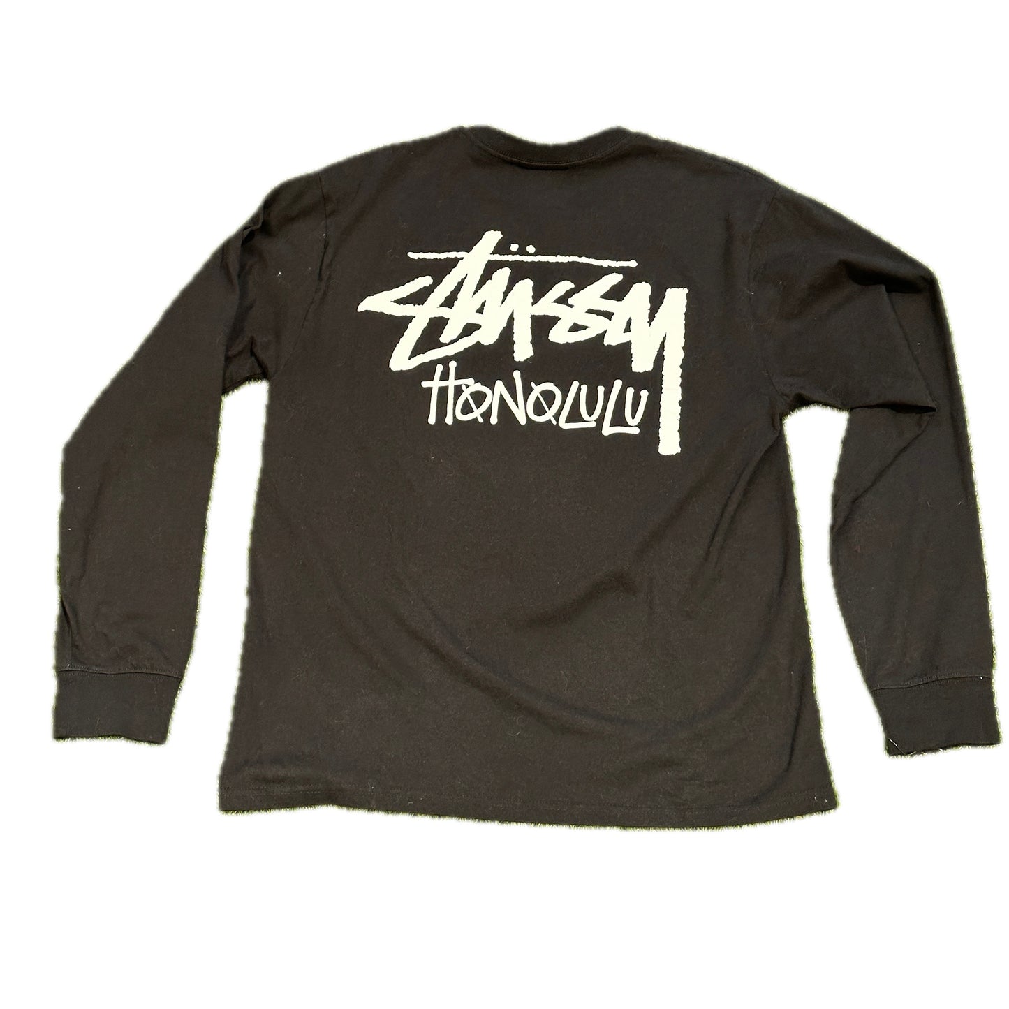 Stüssy Honolulu Chapter Store Long Sleeve Tee Shirt Black - Size M