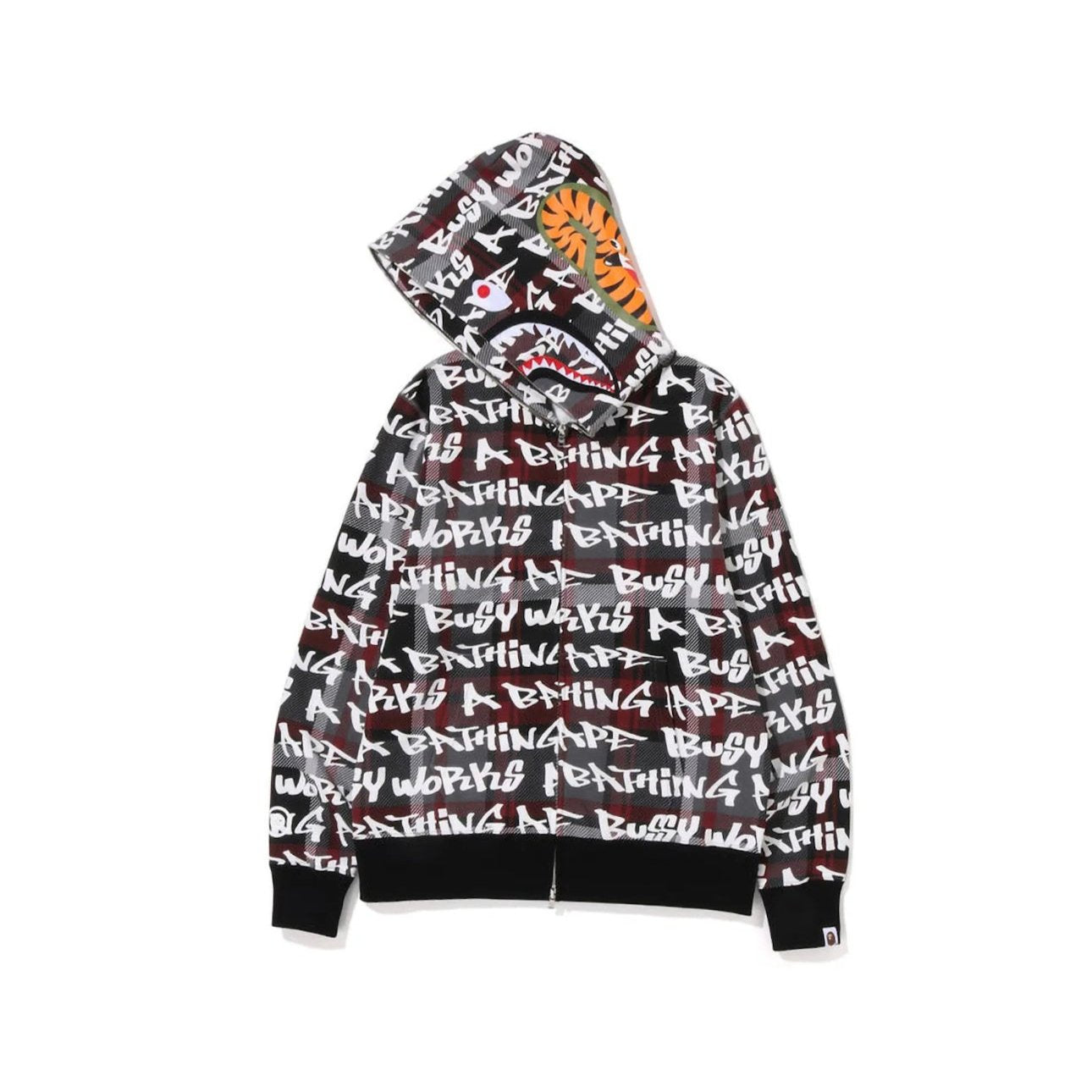 BAPE Graffiti Check Shark Full Zip Hoodie (FW22)