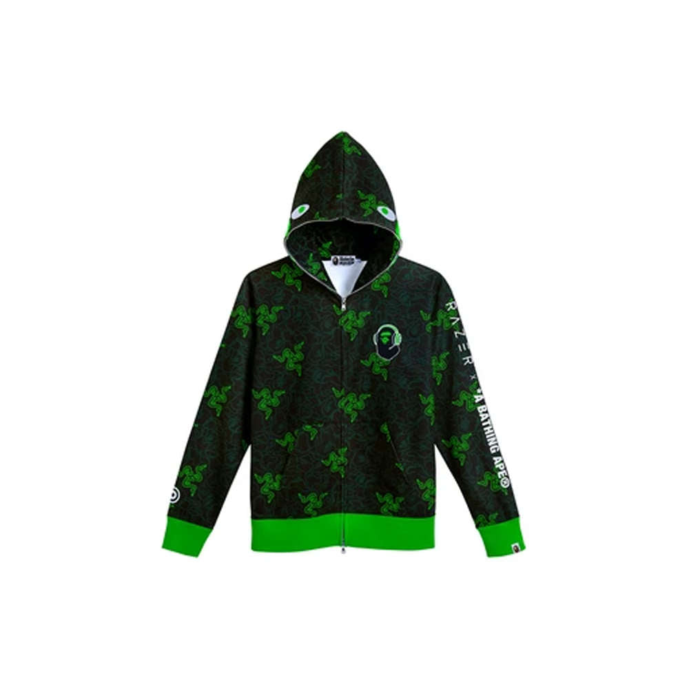 Bape x Razer Neon Camo Shark Full Zip Hoodie (SS22)