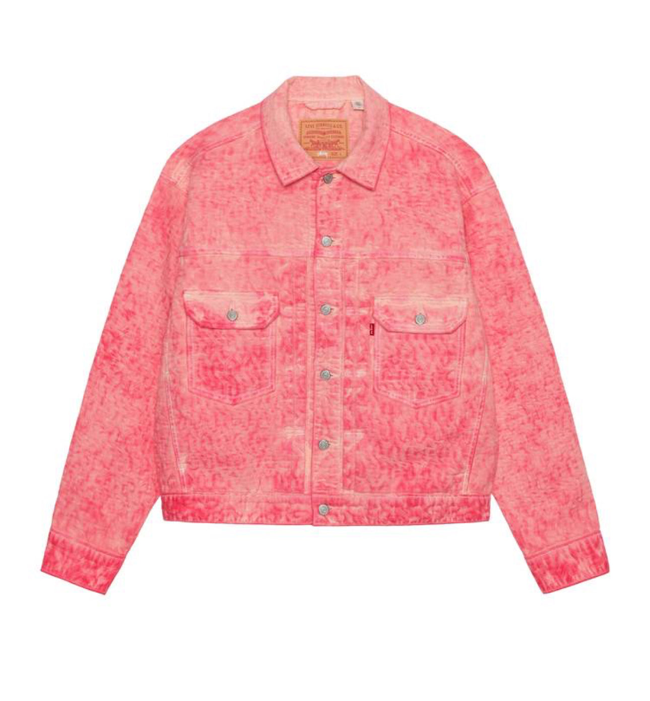 Stüssy x Levi's Dyed Jaquard Denim Truckers Jacket Pink - A52160000