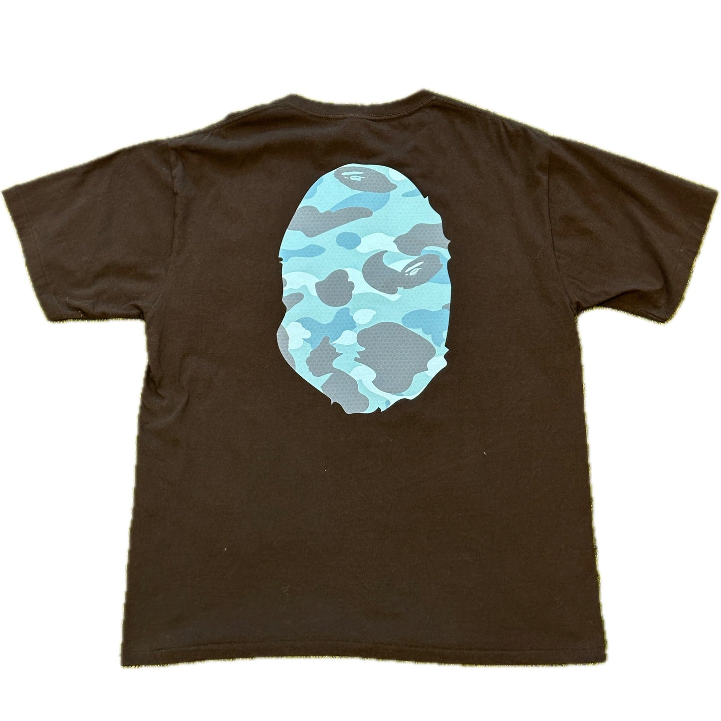 Bape ABC Blue Ape Head Vintage Tee Shirt Black