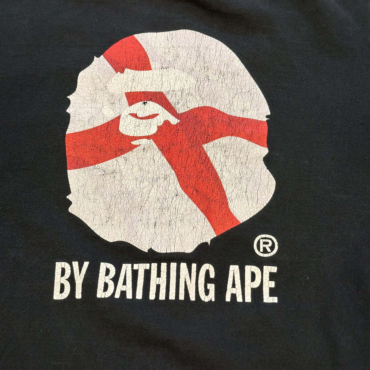 Bape Ape Head War Paint Vintage Tee Shirt Black