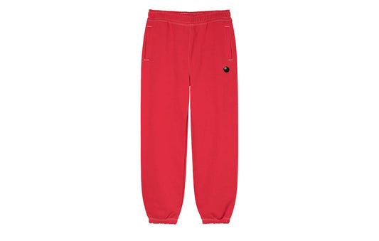 Stussy 8 Ball Embroidered Sweat Pants Red