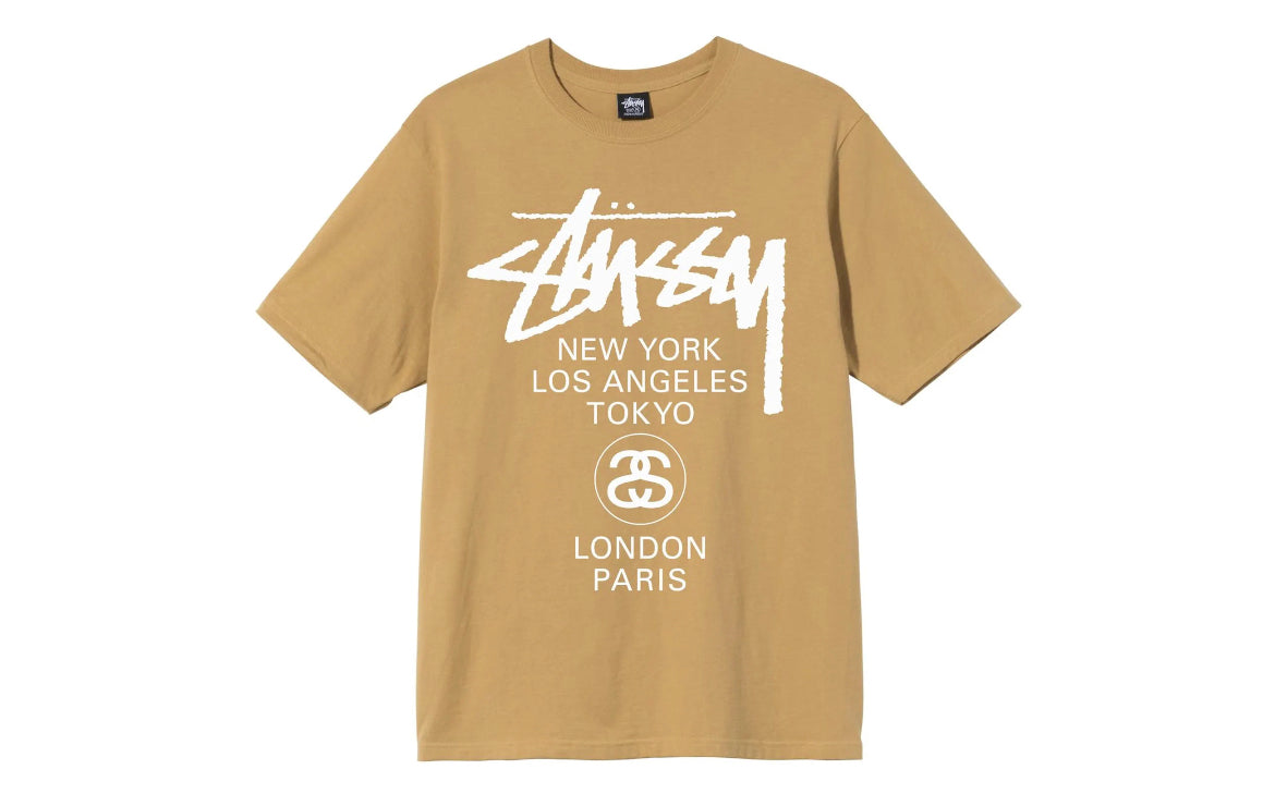 Stüssy World Tour Tee Shirt Khaki