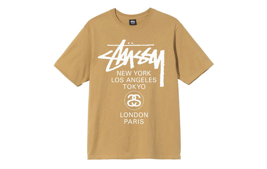 Stüssy World Tour Tee Shirt Khaki