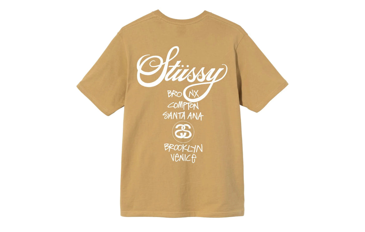 Stüssy World Tour Tee Shirt Khaki