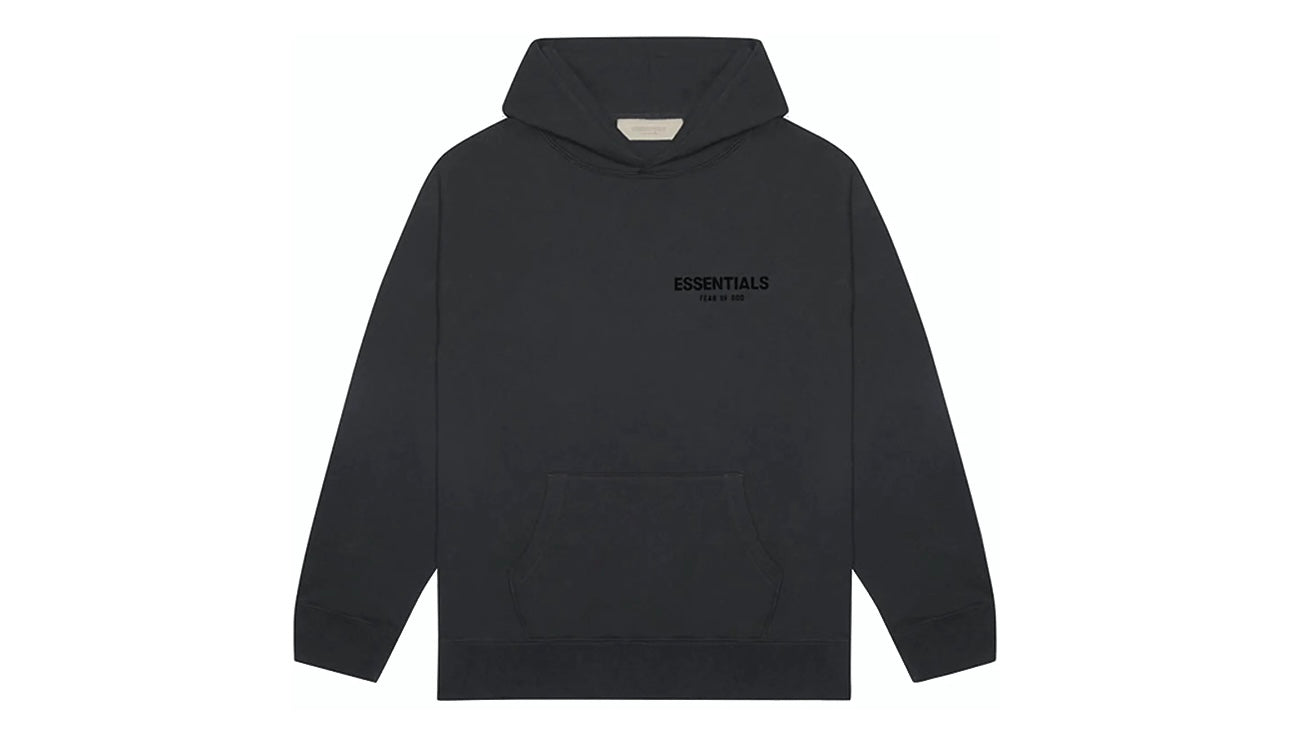 Essentials Fear of God Pullover Chest Logo Hoodie Stretch Limo Black - 192BT212110F