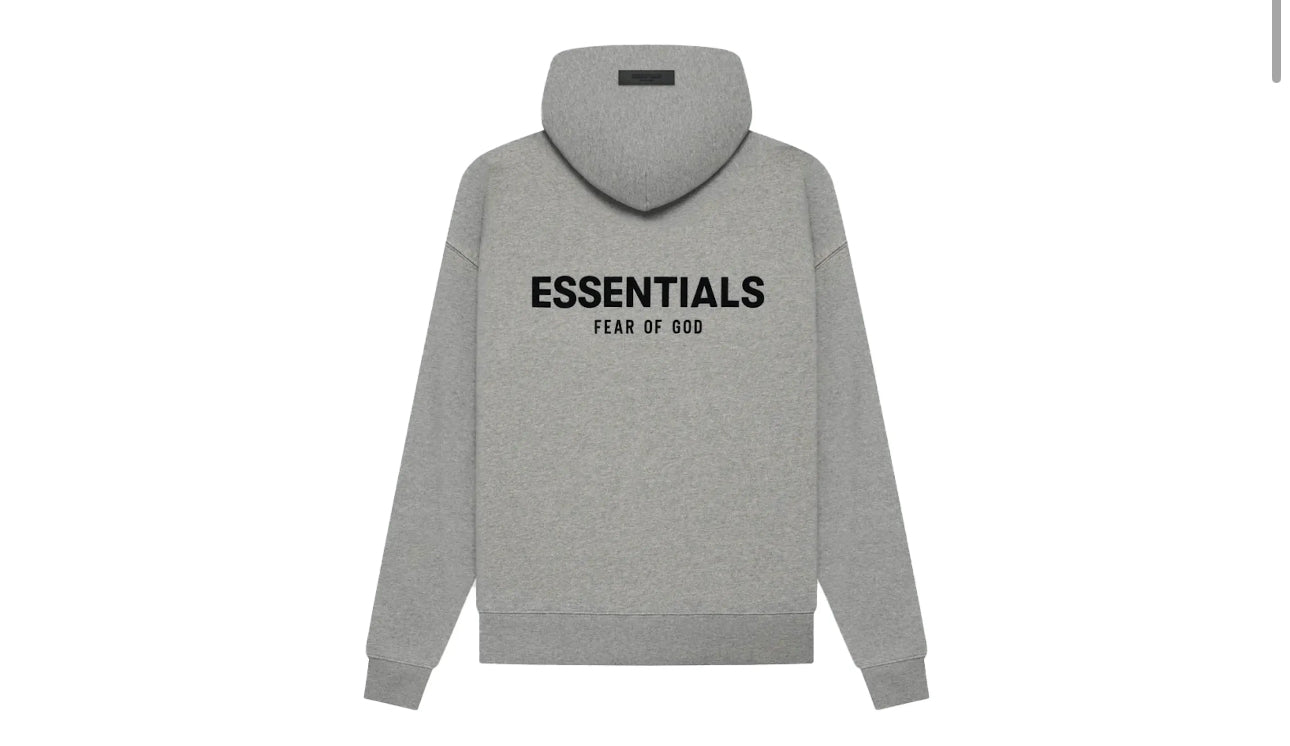 Essentials Fear of God Pullover Chest Logo Hoodie Dark Oatmeal - 192BT212113F