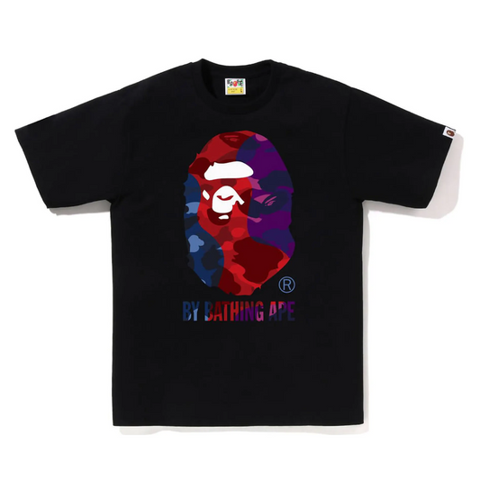 BAPE A Bathing Ape Camo Big Ape Head Tee Shirt Black