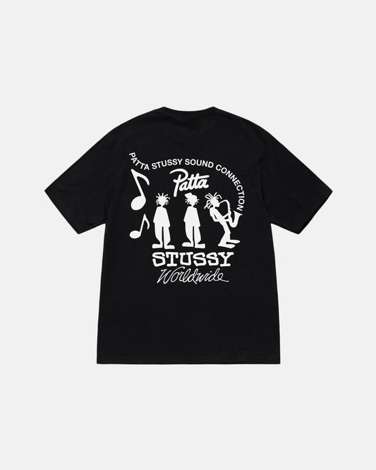 Stüssy x Patta Sound Connnection Tee Shirt Black