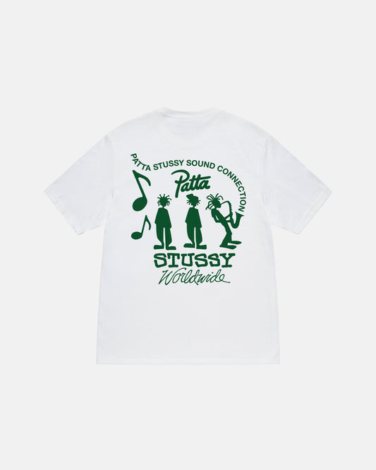 Stüssy x Patta Sound Connnection Tee Shirt White