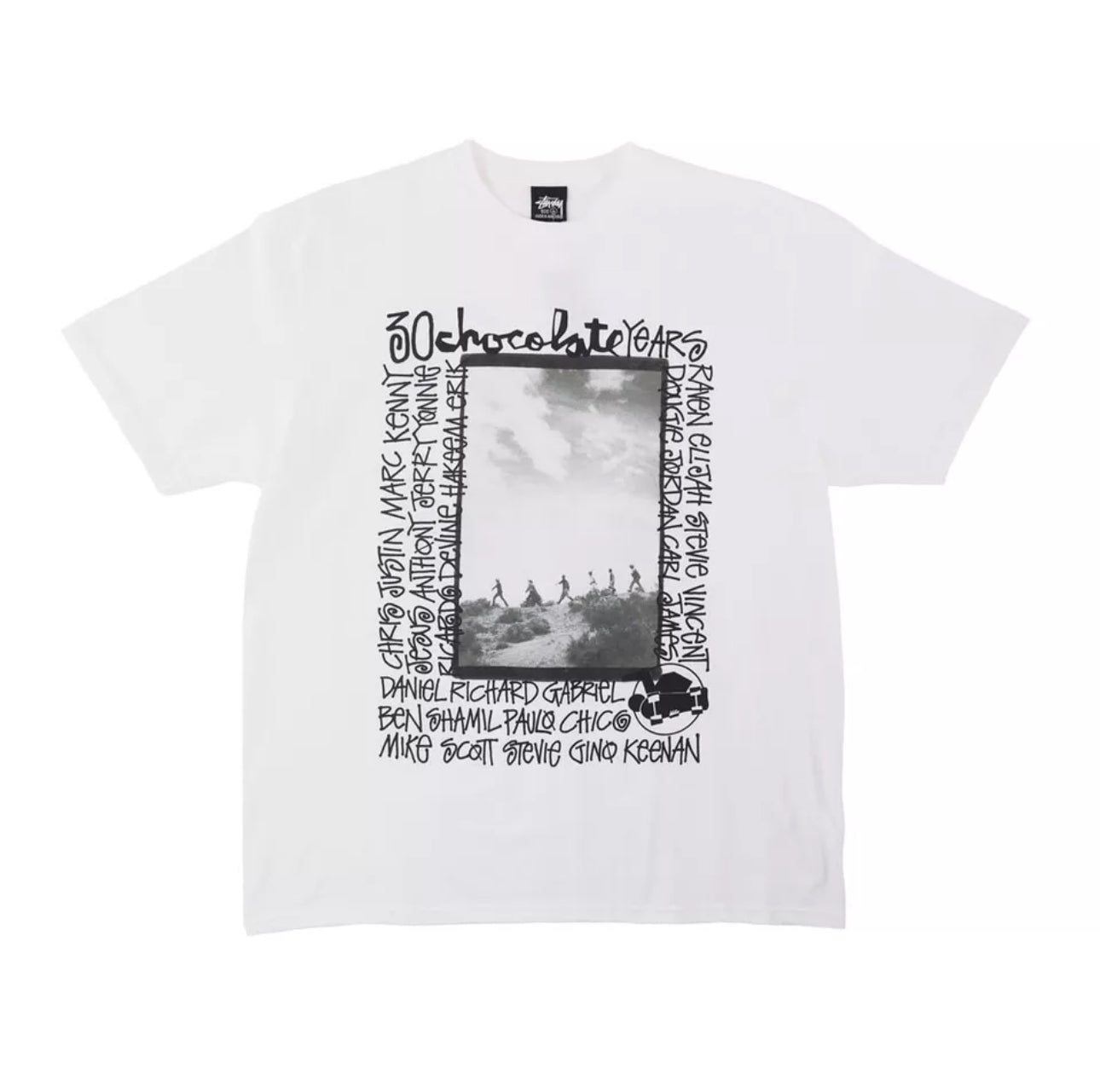 Stüssy x Chocolate Skateboards 30th Anniversary Tee Shirt White