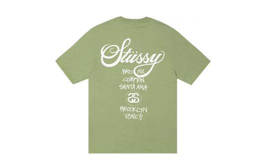 Stüssy World Tour Tee Shirt Moss - 3903792