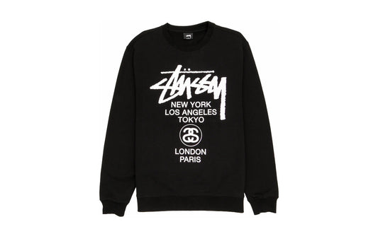 Stüssy World Tour Crewneck Black