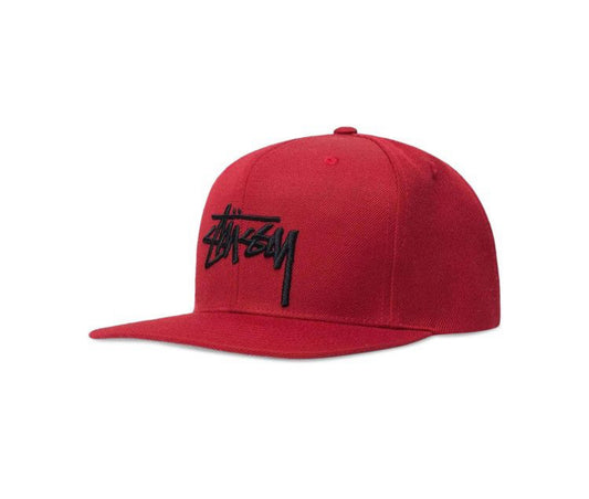 Stùssy Big Stock high Crown Cap Deep Red - 1311062 DEEP