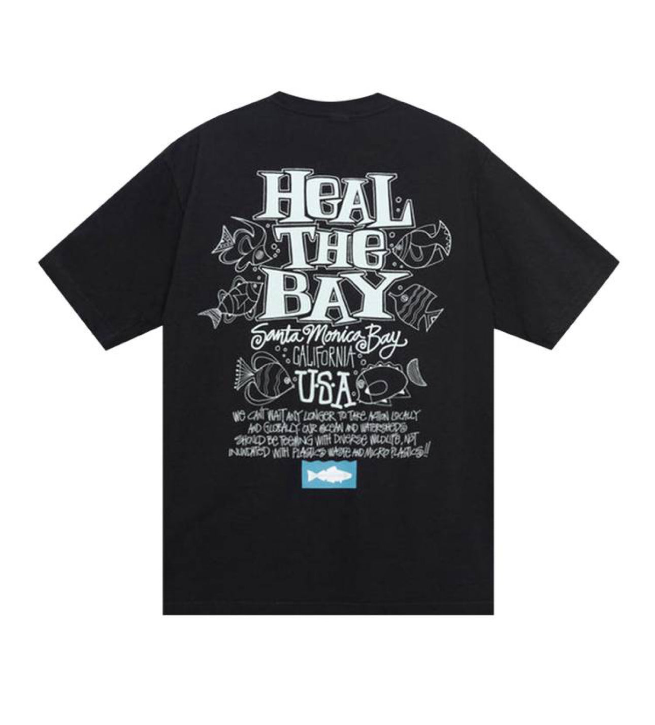 Stüssy Heal The Bay Tee Shirt Black (2023)