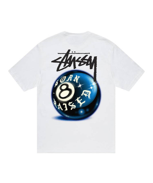 Stüssy x Born X Raised 8 Ball Tee Shirt White - 3903852