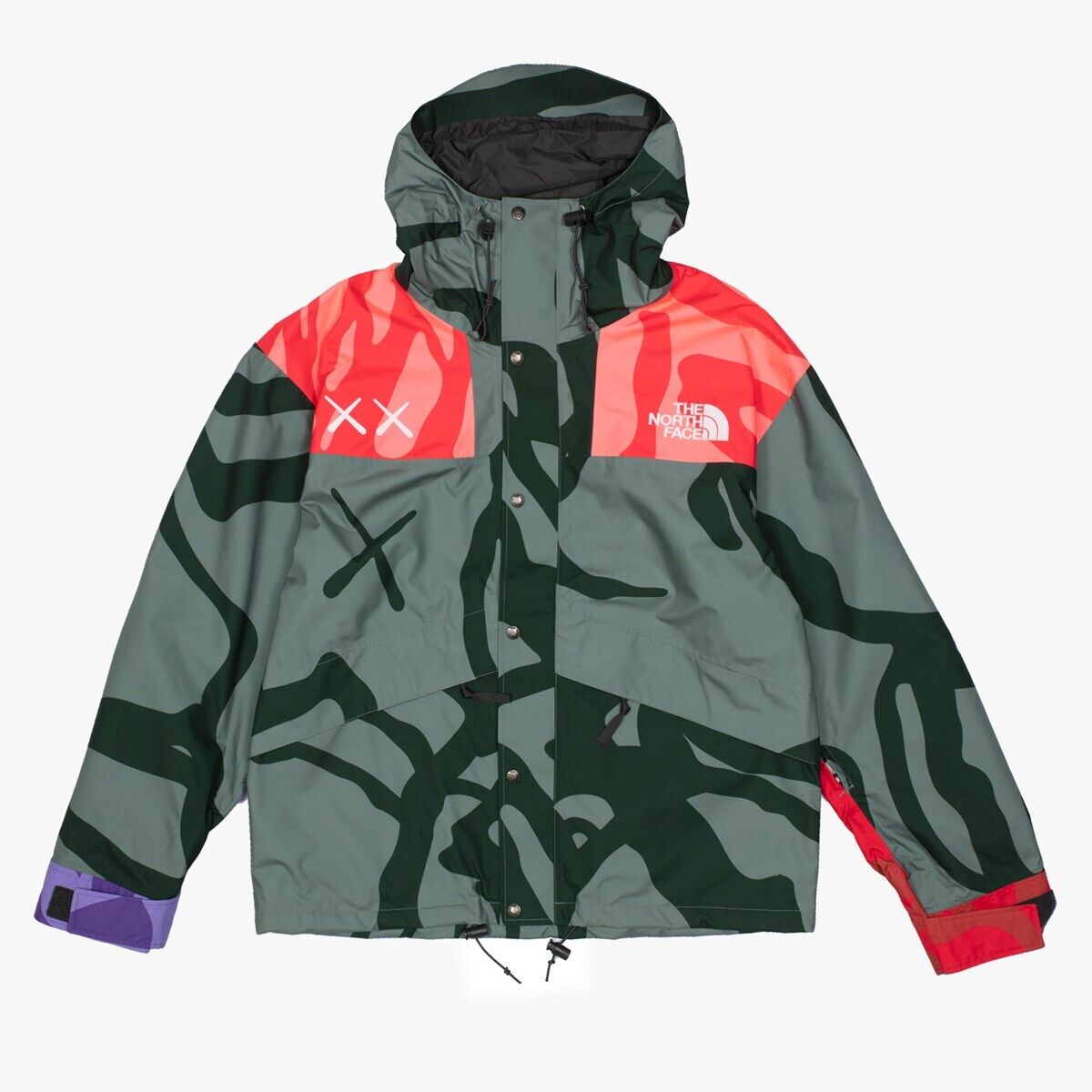 KAWS x The North Face Retro 1986 Mountain Jacket Balsam Green 86 Print F/W 21 - NF0A7WL75Y1