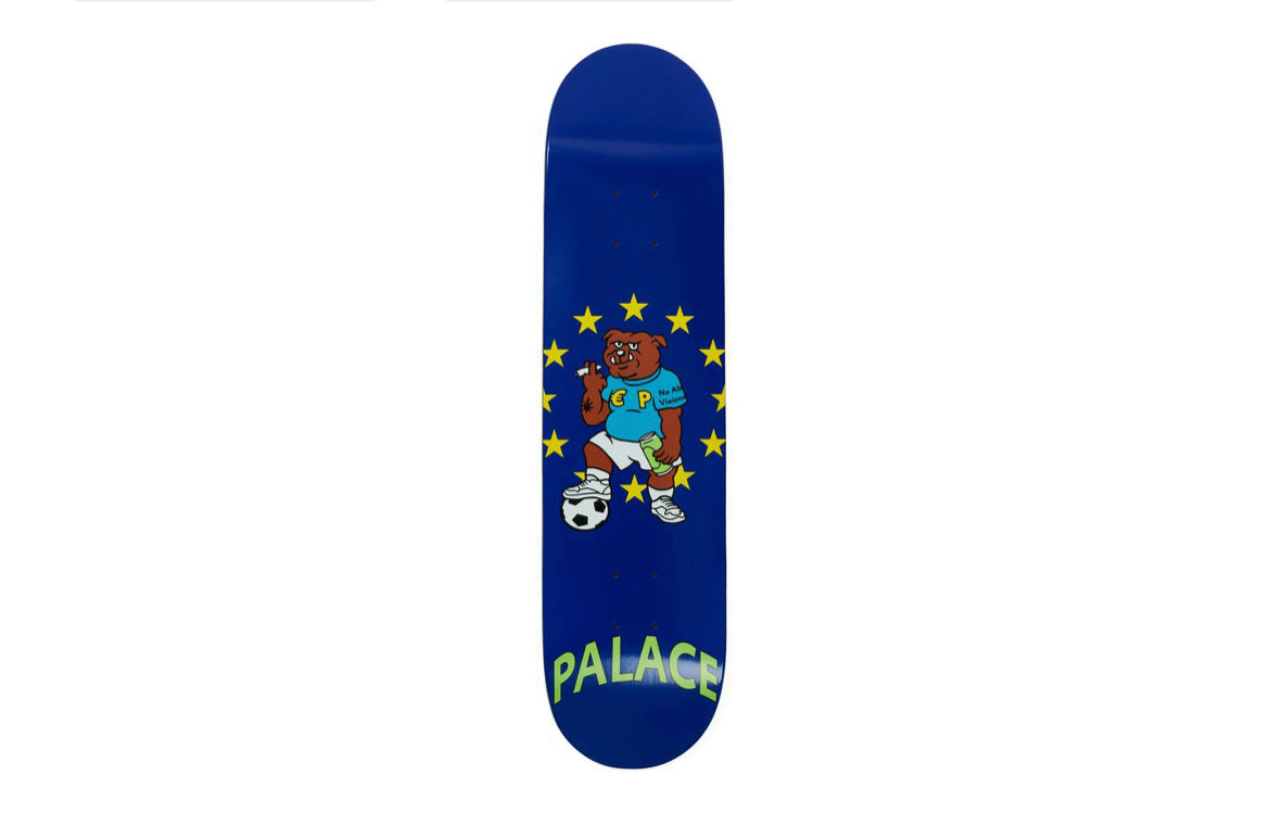 Palace Bulldog Skateboard Deck Blue 7.75"