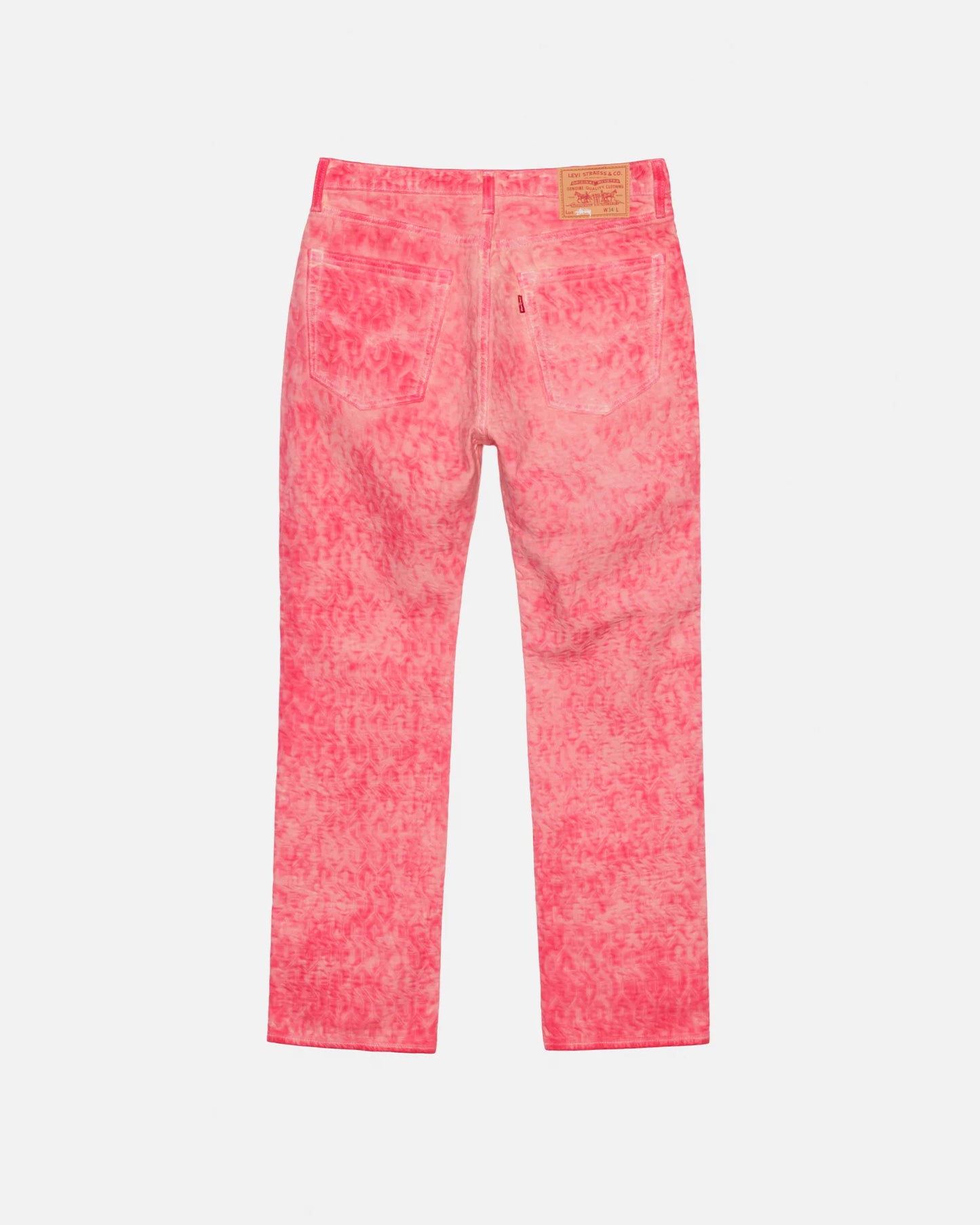 Stüssy x Levi's Dyed Jaquard Jeans Pink