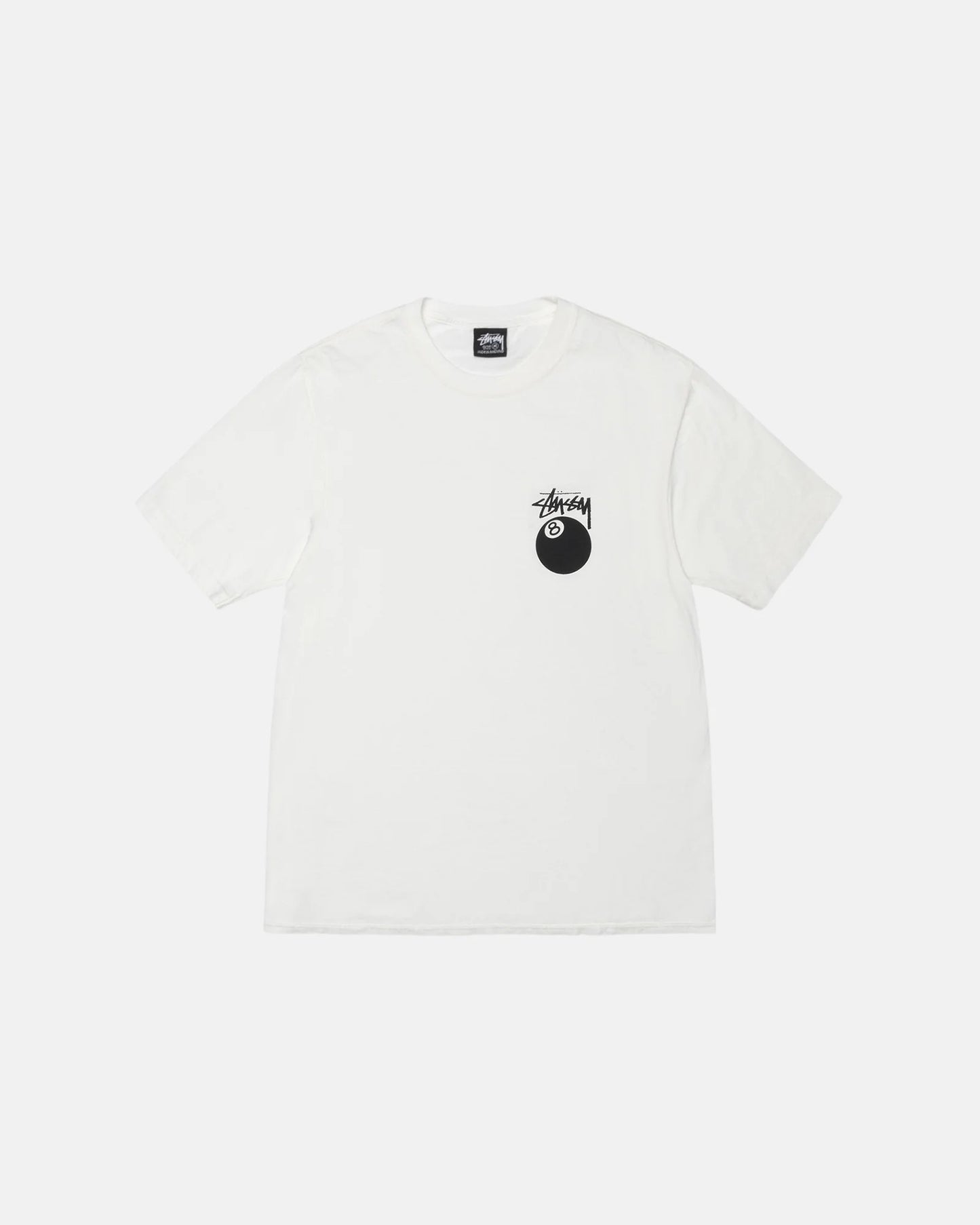 Stüssy 8 Ball Tee Shirt Pigment Dyed White