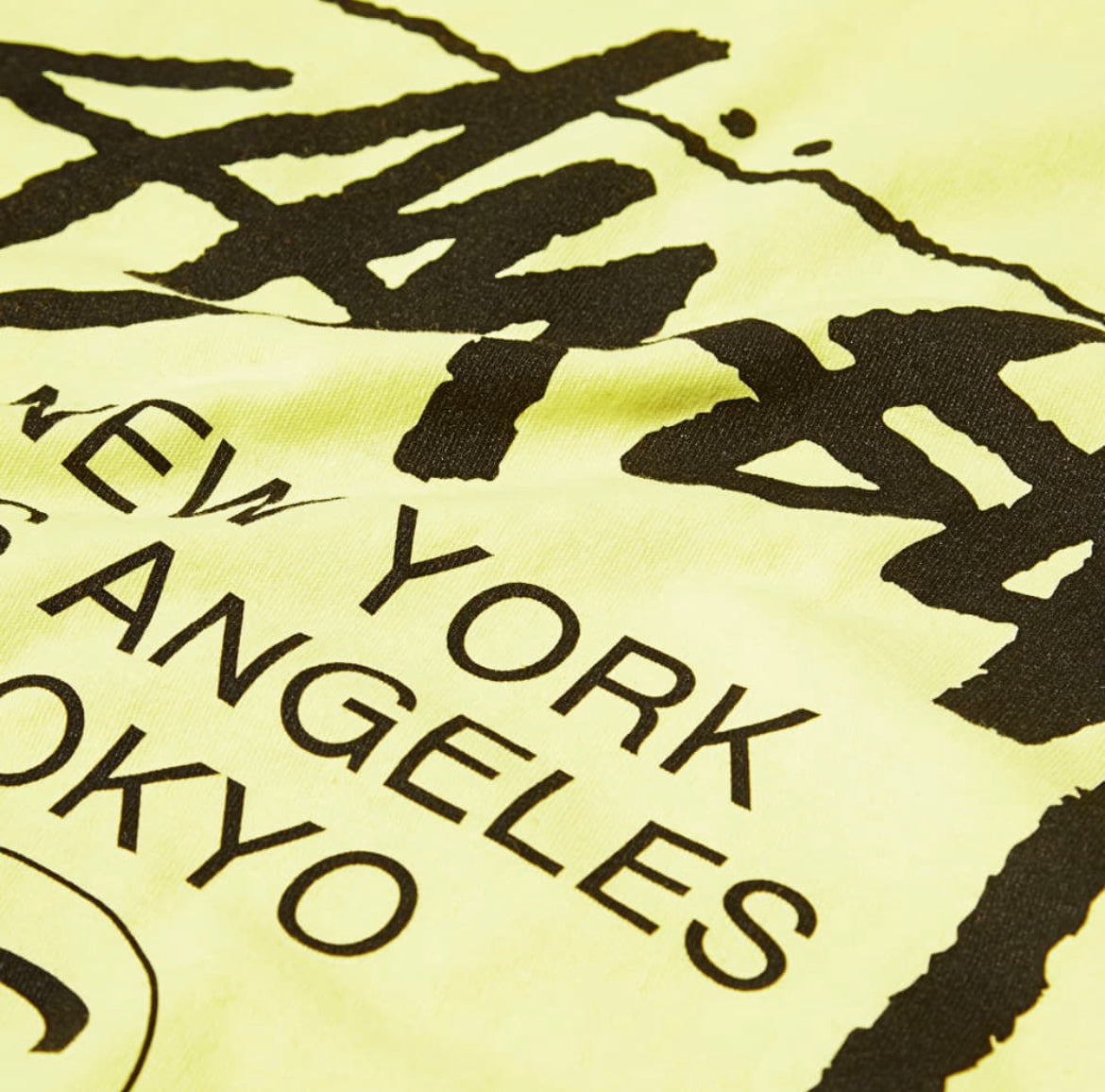 Stüssy World Tour Tee Shirt Pale Yellow