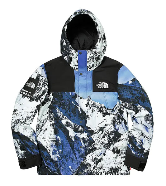 Supreme x The North Face Mountain Parka Blue White