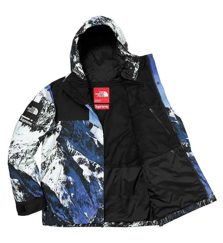 Supreme x The North Face Mountain Parka Blue White